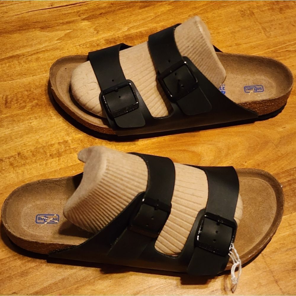 NEW Birkenstock Arizona Soft Footbed Black Size 42 - Picture 2 of 6